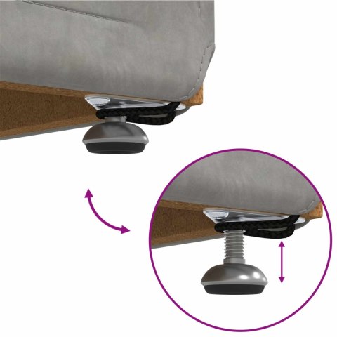 VidaXL Halka Jasnoszary 61 x 41 x 40 cm Welur i drewno inżynieryjne