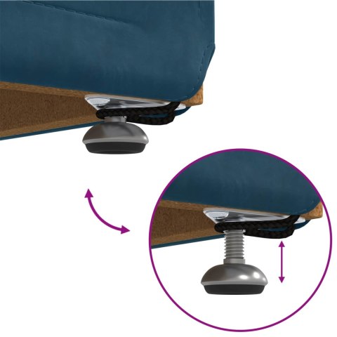 VidaXL Halka Niebieski 61 x 41 x 40 cm Welur i drewno inżynieryjne