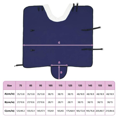 Koc dla Koni Granatowy 85CM Polarowy