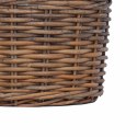 VidaXL Kosz na rośliny z przechowywaniem 2 pcs Brązowy Rattan Kubu