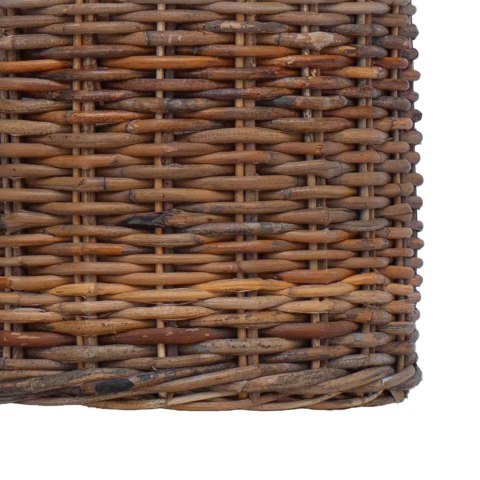 VidaXL Kosz na rośliny z przechowywaniem 2 pcs Brązowy Rattan Lacak