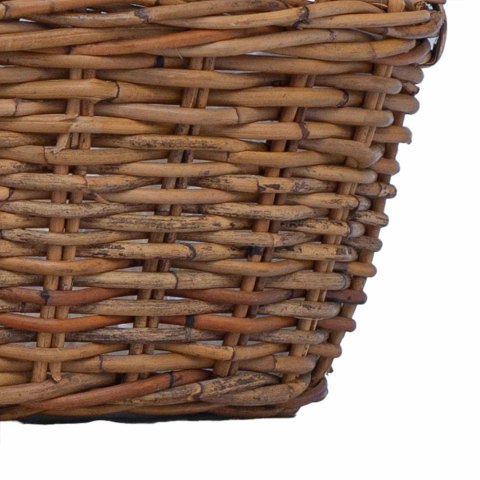 VidaXL Kosz na rośliny z przechowywaniem 2 pcs Brązowy Rattan Lacak