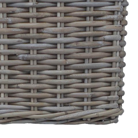 VidaXL Kosz na rośliny z przechowywaniem 2 pcs Szary Rattan Lacak