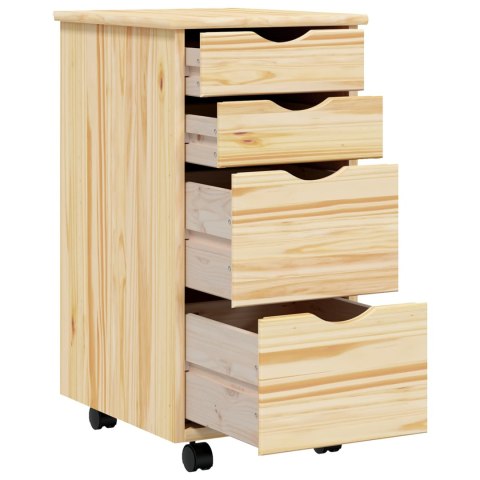 SZAFKA NA KÓŁKACH Z BIURKIEM Z KOŁEM MOSS PRZEJRZYSTY LAKIER