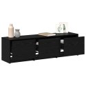 SZAFKA POD TELEWIZOR Z LED CZARNY DĄB 140X 34X 40CM