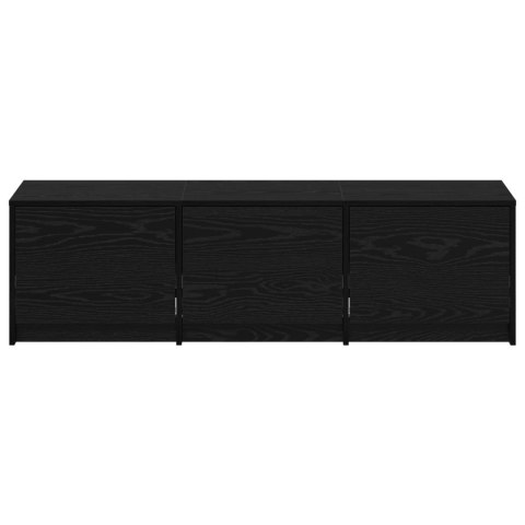 SZAFKA POD TELEWIZOR Z LED CZARNY DĄB 140X 34X 40CM
