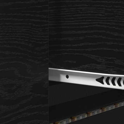 SZAFKA POD TELEWIZOR Z LED CZARNY DĄB 140X 34X 40CM