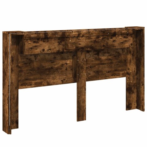 SZAFKA Z WEZGŁOWIEM Z LED DĄB WĘDZONY 180X 16,5X 103,5CM