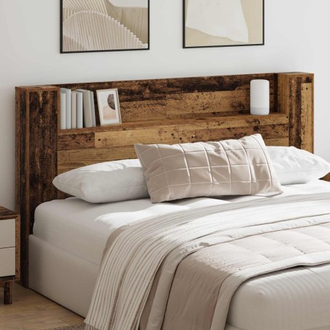 SZAFKA Z WEZGŁOWIEM Z LED STARE DREWNO 180X 16,5X 103,5CM