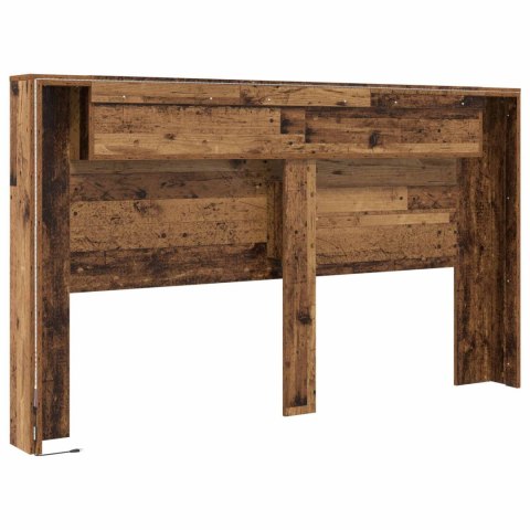 SZAFKA Z WEZGŁOWIEM Z LED STARE DREWNO 180X 16,5X 103,5CM
