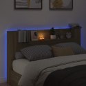 SZAFKA Z WEZGŁOWIEM Z LED Z PÓŁKĄ SONOMA 180X 16,5X 103,5CM