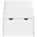 VidaXL Biblioteczka dla dzieci Wysoki połysk biały 60 x 29,5 x 69 cm