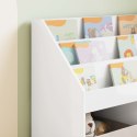 VidaXL Biblioteczka dla dzieci Wysoki połysk biały 72,5 x 29,5 x 69 cm