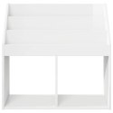 VidaXL Biblioteczka dla dzieci Wysoki połysk biały 72,5 x 29,5 x 69 cm