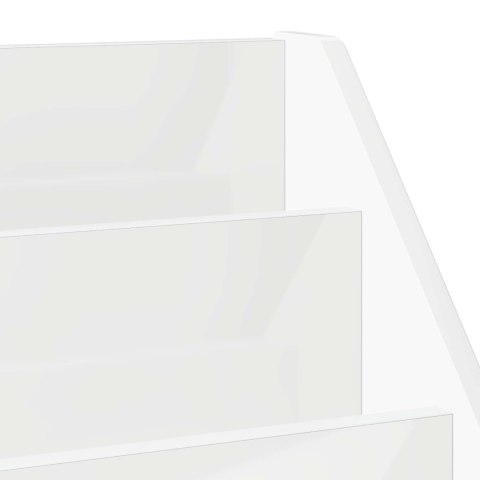 VidaXL Biblioteczka dla dzieci Wysoki połysk biały 72,5 x 29,5 x 69 cm