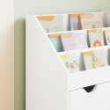 VidaXL Biblioteczka dla dzieci z szufladą Biały 60 x 29,5 x 69 cm