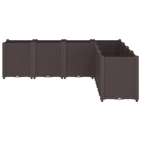 VidaXL Donica ogrodowa, brązowa, 160x160x53 cm, PP