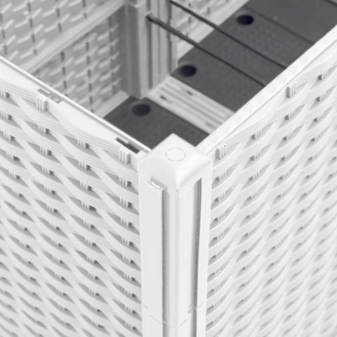 VidaXL Donica ogrodowa z kratką, biała, 160x160x140 cm, PP