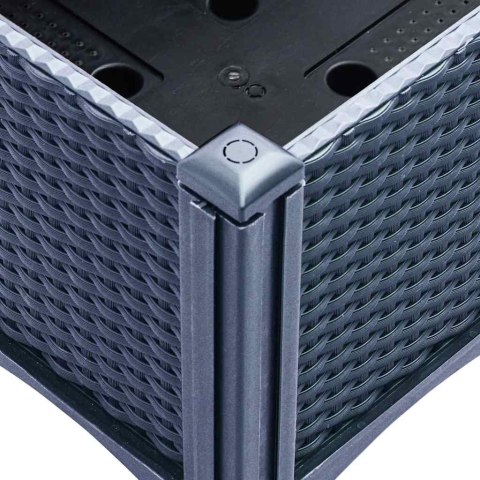 VidaXL Donica ogrodowa z nóżkami, niebieskoszara, 120x40x42 cm, PP