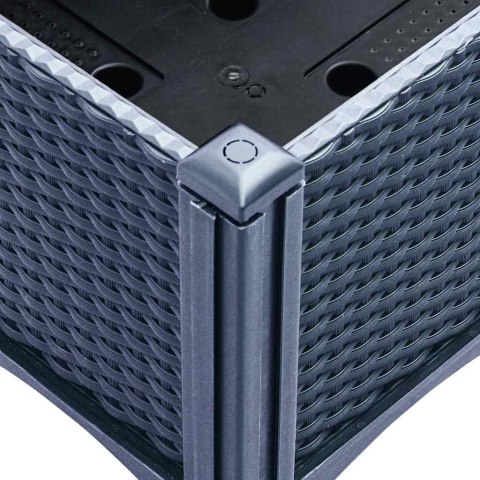 VidaXL Donica ogrodowa z nóżkami, niebieskoszara, 40x40x42 cm, PP