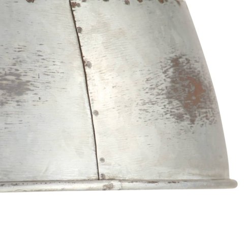 VidaXL Industrialna lampa wisząca, 25 W, srebrna, okrągła, 31 cm, E27