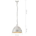 VidaXL Industrialna lampa wisząca, 25 W, srebrna, okrągła, 31 cm, E27