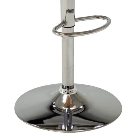 KRZESŁO BAROWE KREMOWE GIĘTE DREWNO I SZTUCZNA SKÓRA