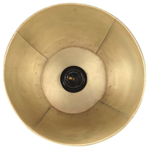 VidaXL Lampa podłogowa, kolor mosiądzu, E27, lite drewno mango