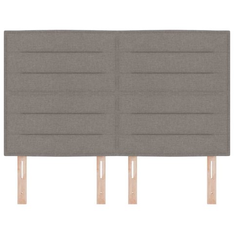 VidaXL Wezgłowie LED Ze LED Lights Ciemnoszary 144 cm Poliester