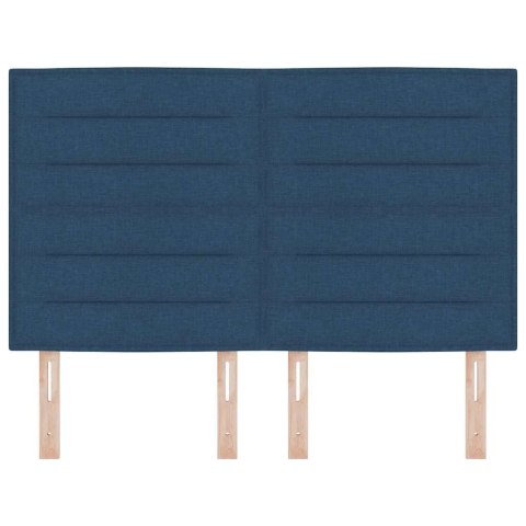 VidaXL Wezgłowie LED Ze LED Lights Niebieski 144 cm Poliester