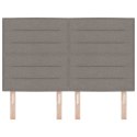 VidaXL Zagłówek Z zagłówkiem Ciemnoszary 144 cm Skóra ekologiczna