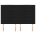 VidaXL Zagłówek Z zagłówkiem Czarny 160 cm Skóra ekologiczna