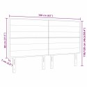VidaXL Zagłówek Z zagłówkiem Jasnoszary 160 cm Skóra ekologiczna