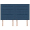 VidaXL Zagłówek Z zagłówkiem Niebieski 144 cm Skóra ekologiczna