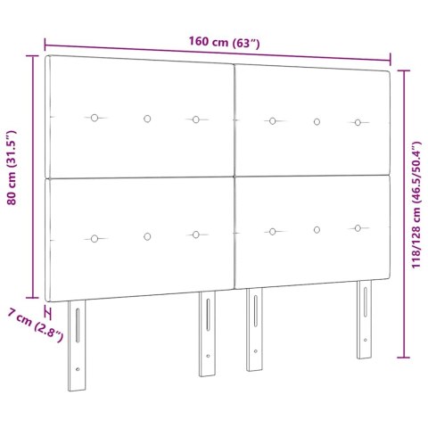 WEZGŁOWIE LED ZE LED LIGHTS NIEBIESKI 160CM POLIESTER