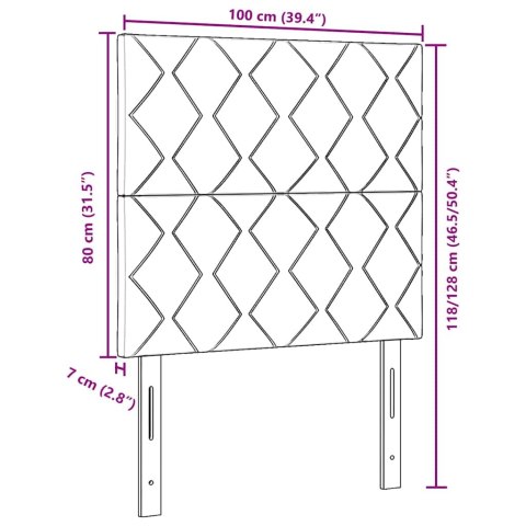 VidaXL Zagłówek Czarny 100 cm tkanina