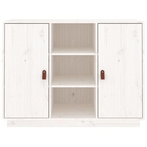 KOMODA BIAŁA 100X40X75CM LITE DREWNO SOSNOWE