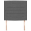 VidaXL Zagłówek Z zagłówkiem Ciemnoszary 90 cm Skóra ekologiczna