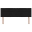 VidaXL Zagłówek Z zagłówkiem Czarny 144 cm Skóra ekologiczna