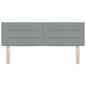 VidaXL Zagłówek Z zagłówkiem Jasnoszary 160 cm Skóra ekologiczna