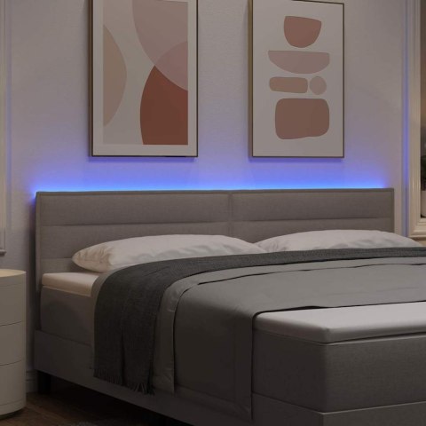 WEZGŁOWIE LED ZE LED LIGHTS CIEMNOSZARY 180CM POLIESTER