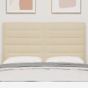 VidaXL Wezgłowie LED Ze LED Lights Kremowy 144 cm Poliester