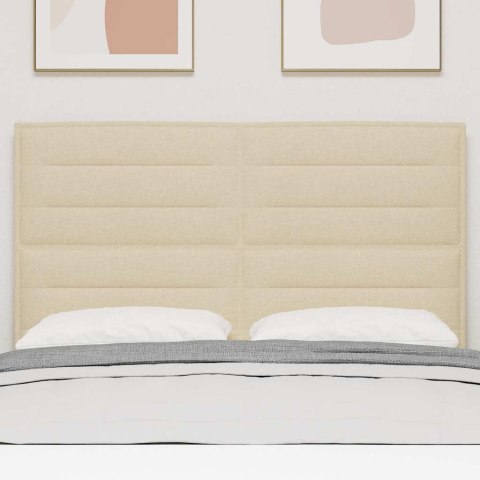 VidaXL Wezgłowie LED Ze LED Lights Kremowy 144 cm Poliester