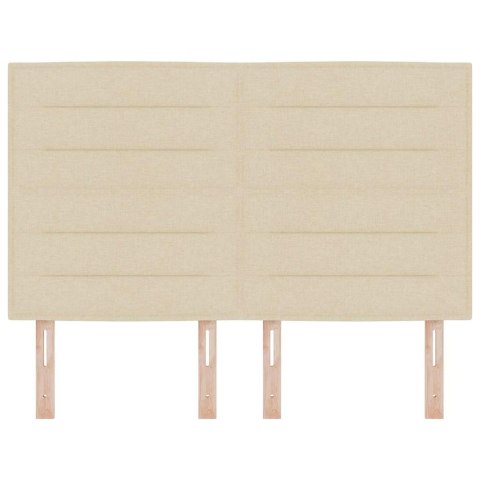 VidaXL Wezgłowie LED Ze LED Lights Kremowy 144 cm Poliester