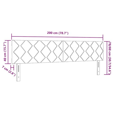 VidaXL Zagłówek Jasnoszary 200 cm tkanina