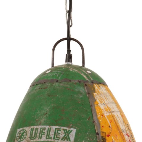 VidaXL Industrialna lampa wisząca, 25 W, kolorowa, okrągła, 32 cm, E27