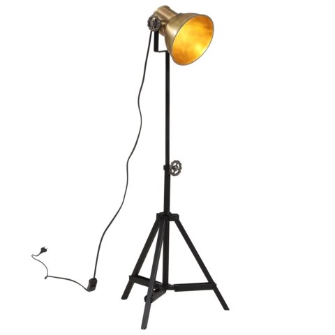 LAMPA STOŁOWA 25 W ANTYCZNY MOSIĄDZ 35X35X65/95CM E27