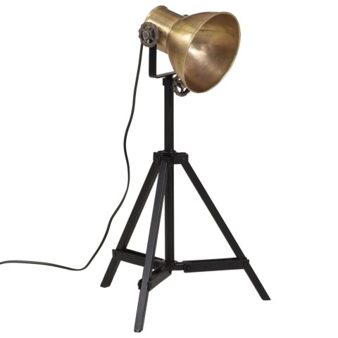 LAMPA STOŁOWA 25 W ANTYCZNY MOSIĄDZ 35X35X65/95CM E27