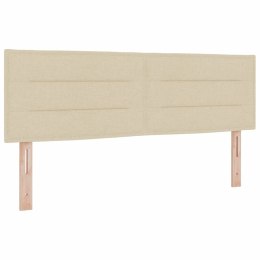 VidaXL Zagłówek Z zagłówkiem Kremowy 144 cm Skóra ekologiczna