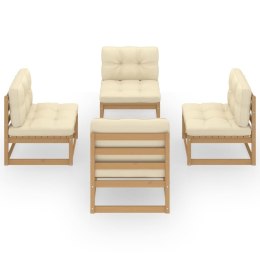 4-CZ. ZESTAW WYPOCZYNKOWY DO OGRODU Z PODUSZKAMI SOSNA